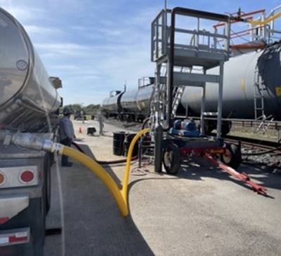 truck and train tank